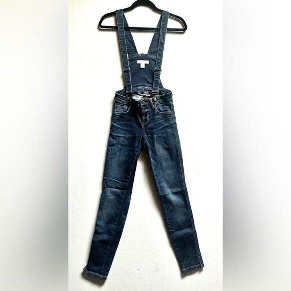 Guess bin overalls jumper skinny denim jeans Sz 24 - Picture 1 of 13